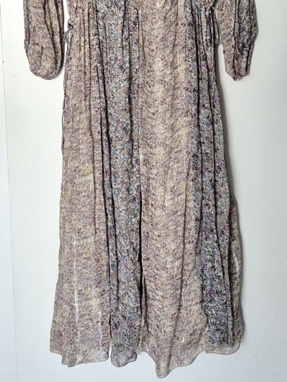 Zara ZW Collection Metallic Thread Maxi Dress Multicolored Size Large NWT - Picture 13 of 15